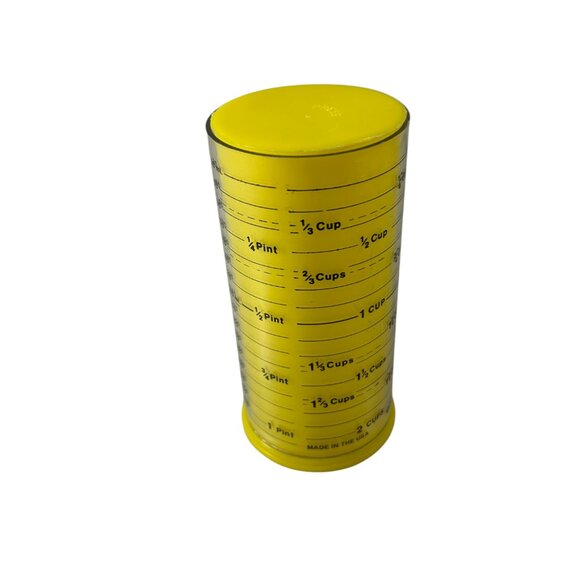 Milmour Metric Wonder Cup Yellow 2 Cup Wet Dry Adjustable Push Tube USA - Picture 3 of 14
